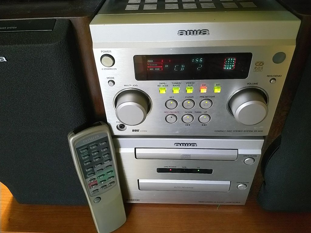 Aparelhagem Mini Micro AIWA XR-M30 com CD, RDS e Bluetooth