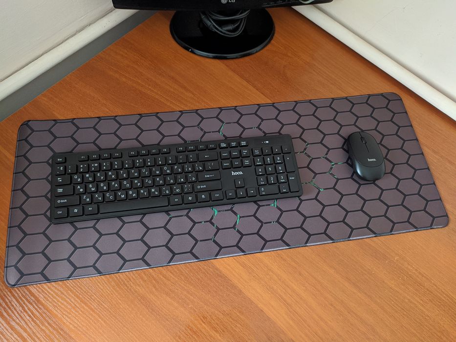 Коврик для клавіатури і мишки 780×300 Абстракція зелена, Килимок