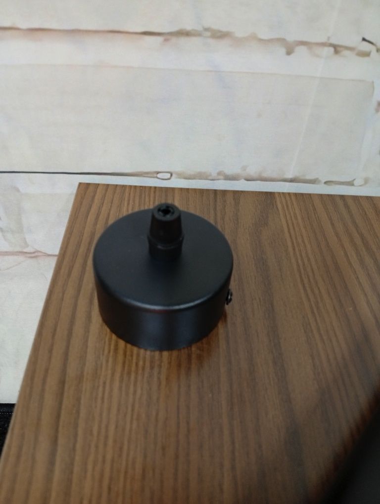 Czarna lampa nad stół tuba walec, lampa wisząca