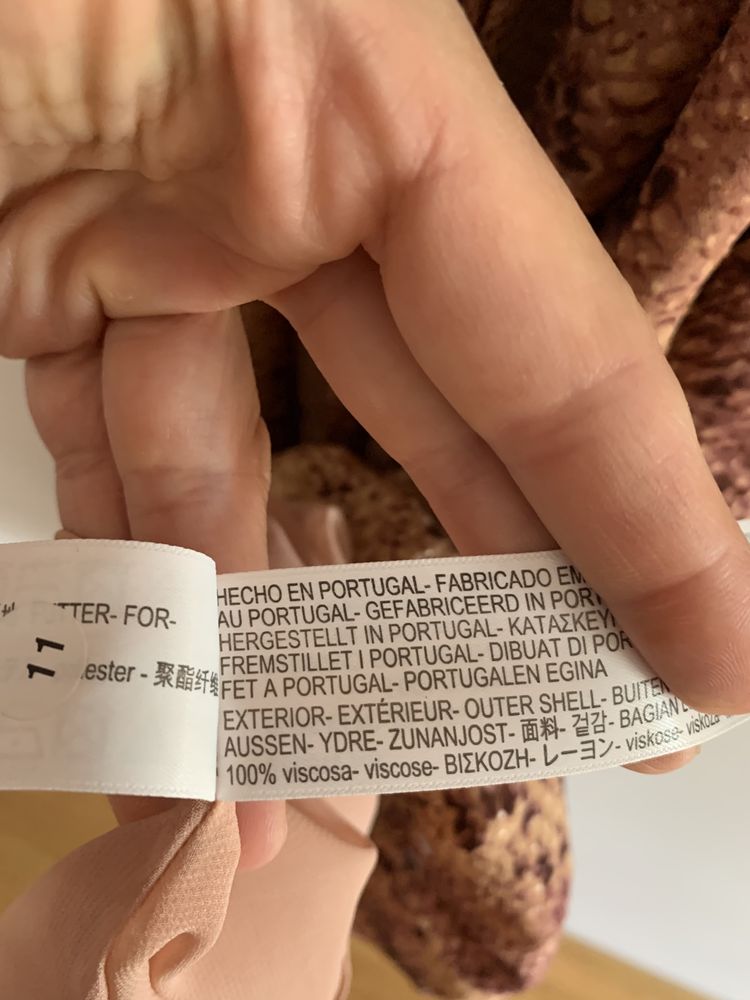 Sukienka Massimo Dutti wężowa 40/L/42/XL