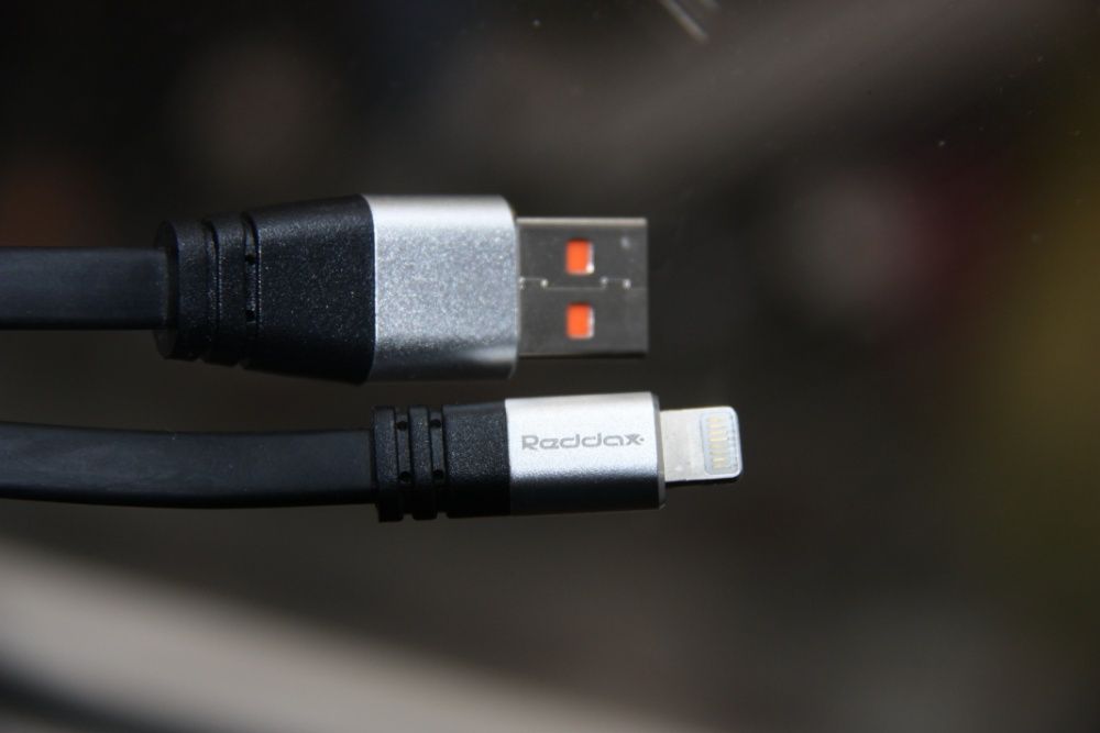 Кабель Reddax Premium Micro USB Black Flat