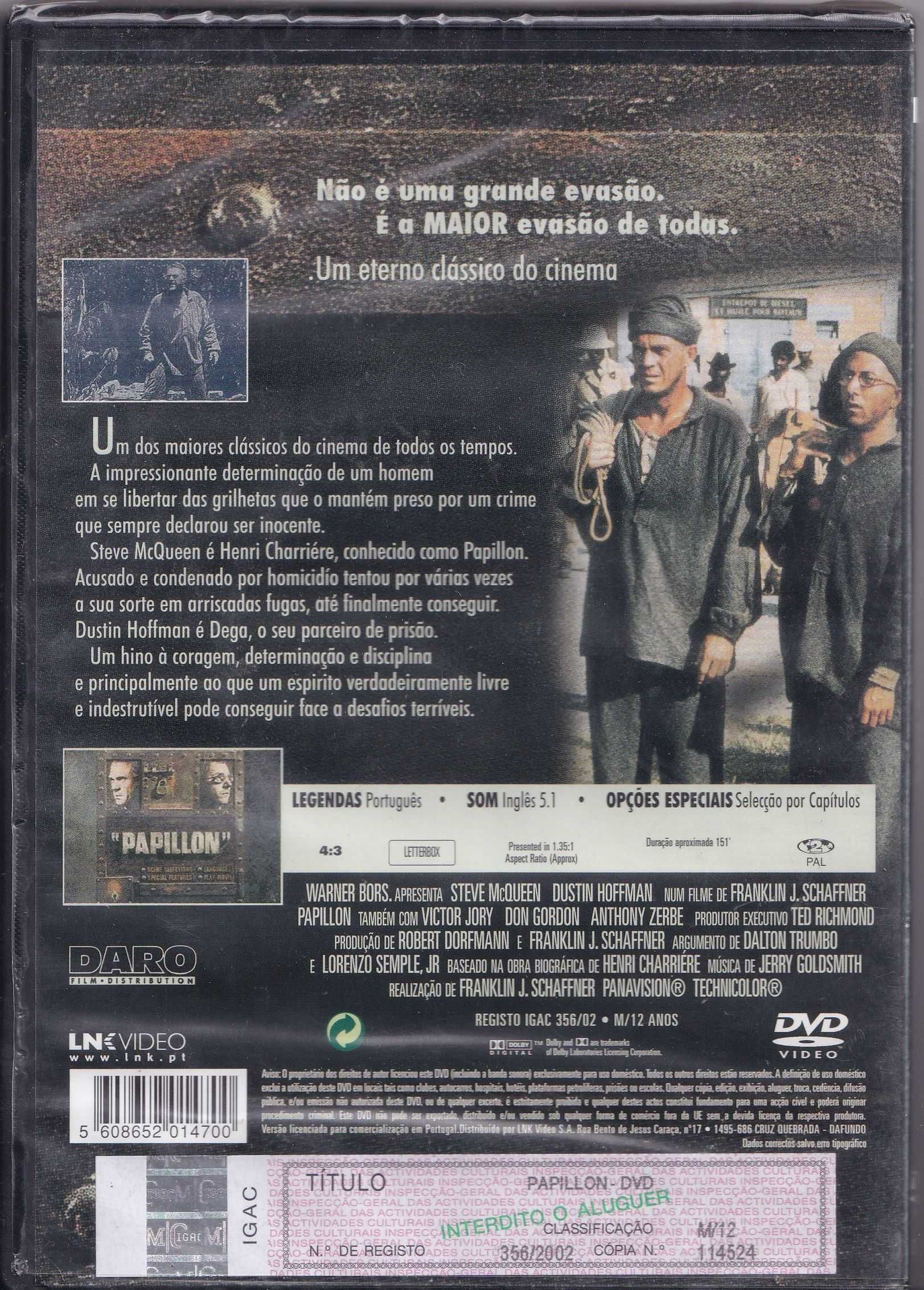 DVD "Papillon" (A MAIOR evasão)