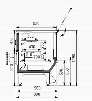 Витрина кондитерская Missouri MC 100 patisserie PS 130-DLA