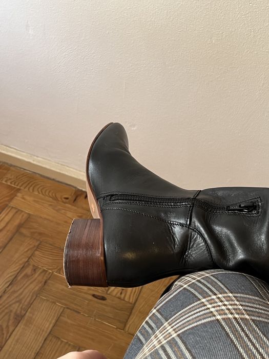 Botas pele pretas, tamanho 37