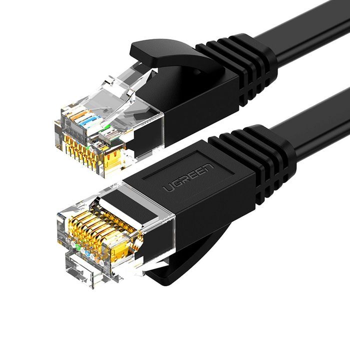 Ugreen płaski kabel sieciowy LAN Ethernet Cat. 6 5m czarny (NW102)