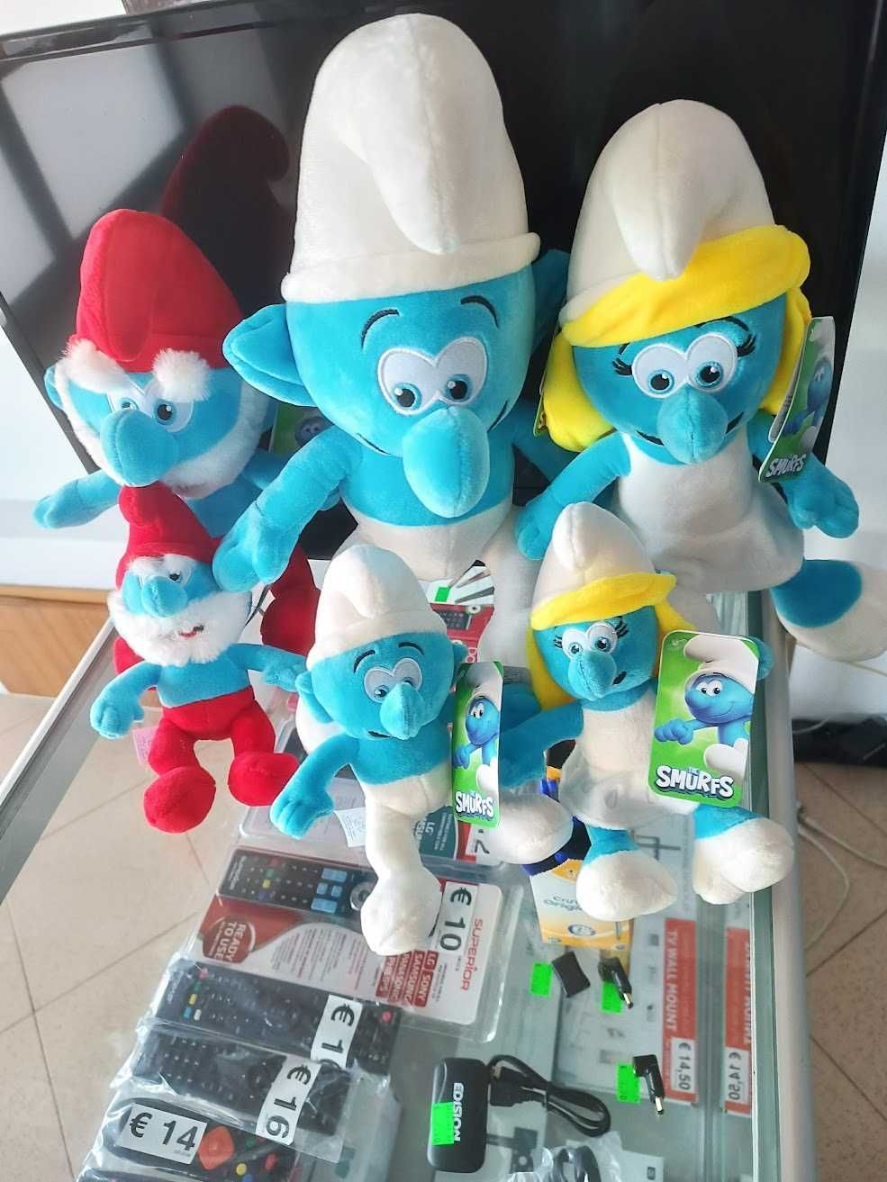 Peluches dos Smurfs 22,33 e 42cm