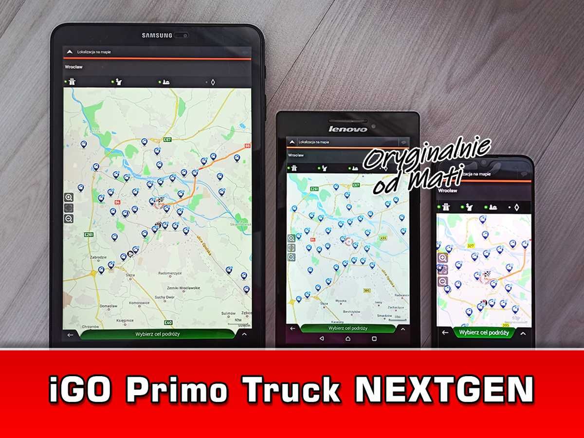 Nawigacja samochodowa TIR Ciężarówka iGO Nextgen Truck Android Windows