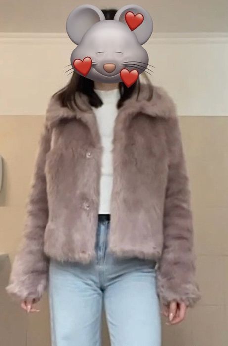 Шубка рожева жіноча XS