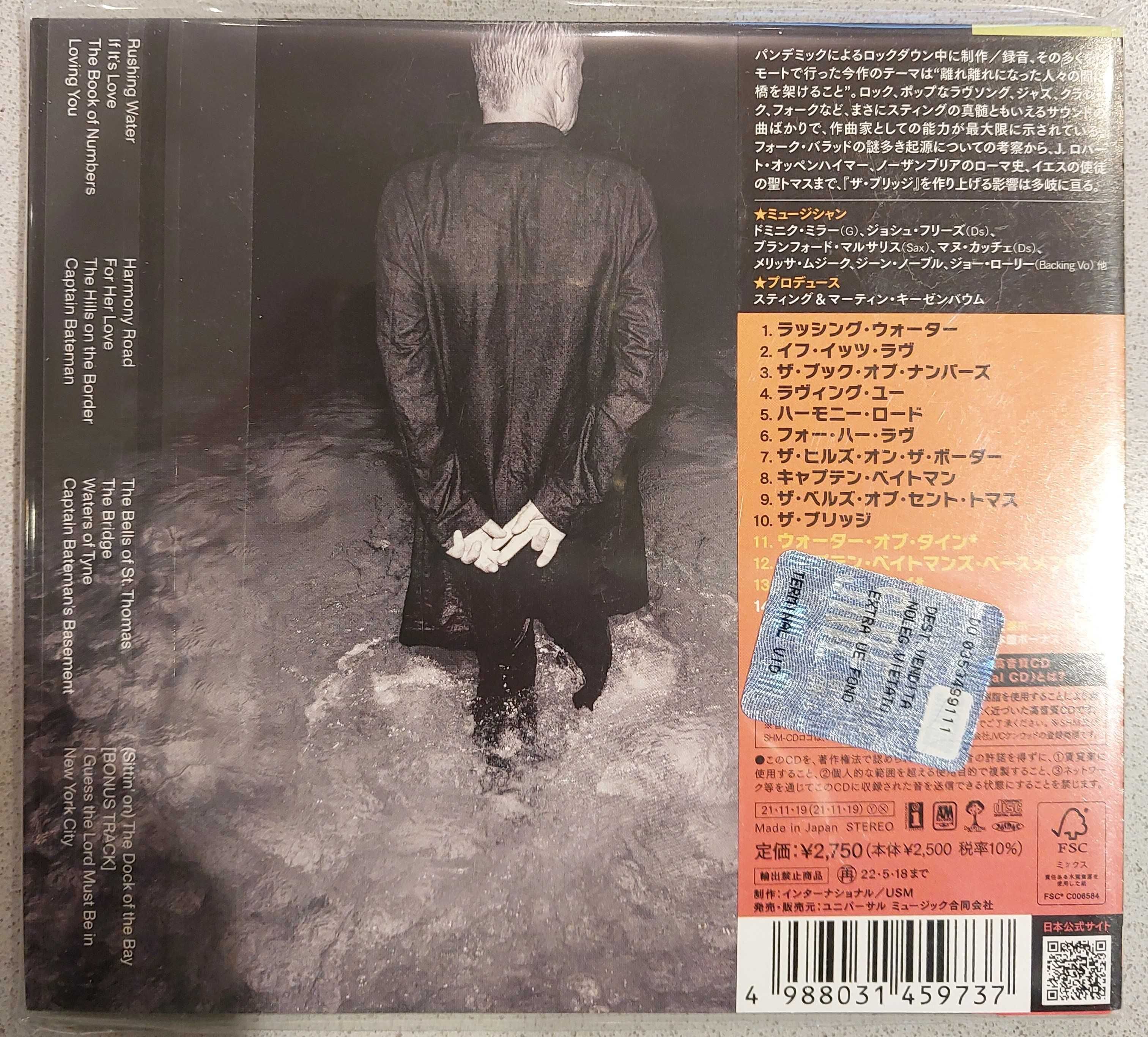 Sting The Bridge SHM-CD Japan incl.Bonus Track nowa w folii