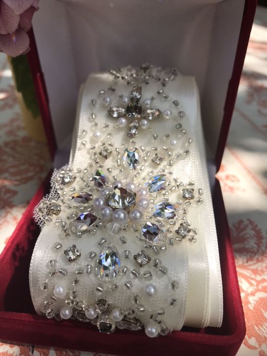 Свадебный пояс ручная работа