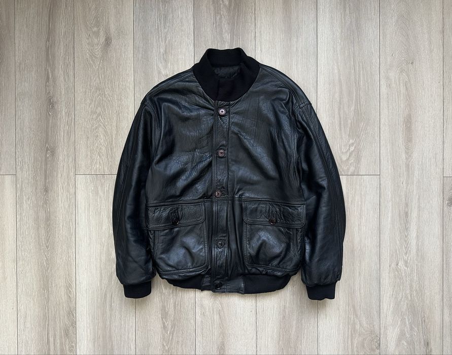 Шкіряна куртка бомбер Vera Pelle vintage