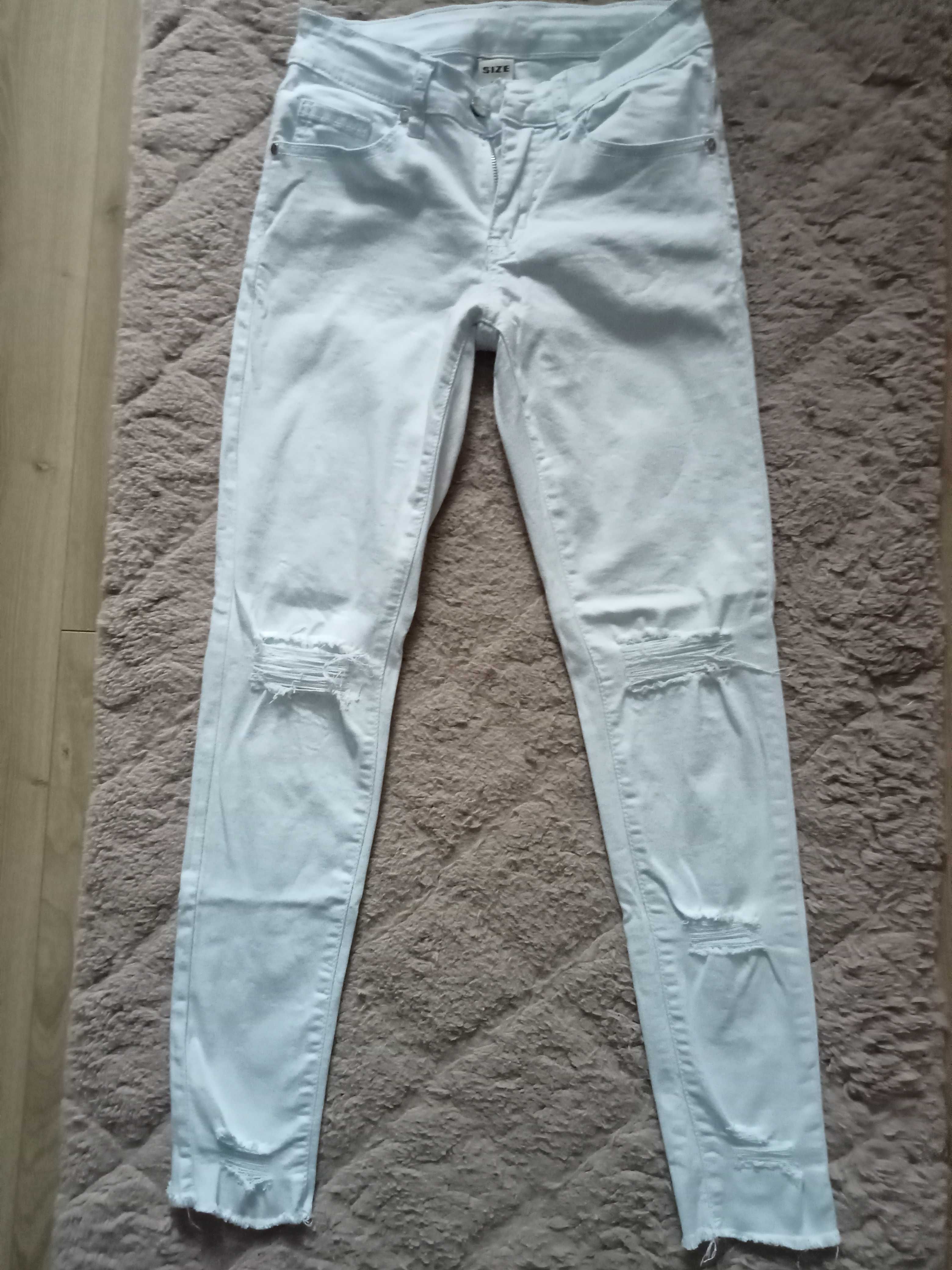 Spodnie skinny (białe)