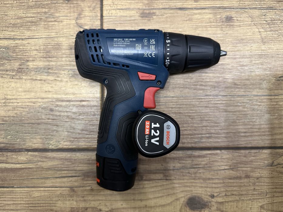 Wiertarko-wkrętarka BOSCH GSR 120-LI / 2x bateria 2Ah / ładowarka