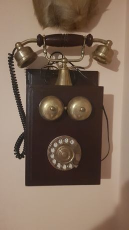 XX w Bardzo Stary Telefon Wiszący Działający Współcześnie ŚLICZNY !!!