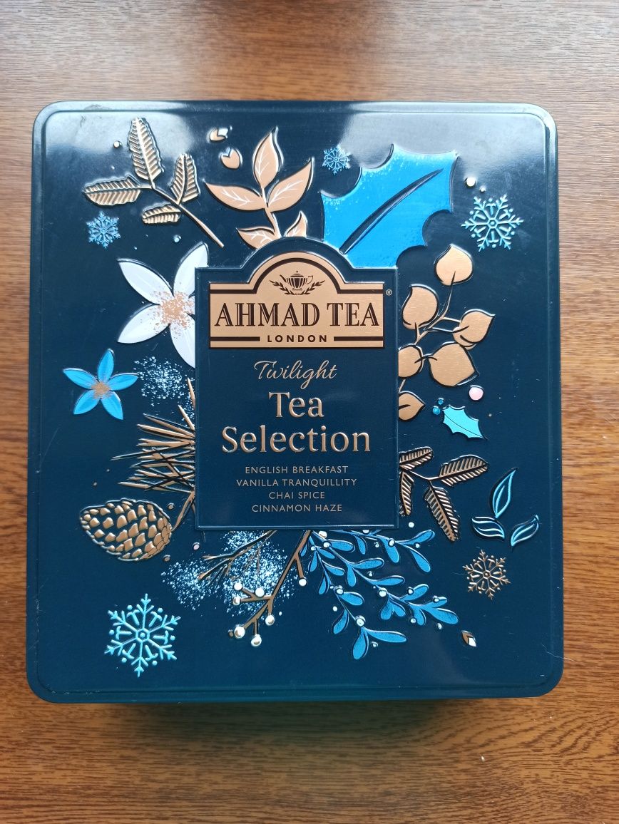 Puszka dekoracyjna na herbatę drobiazgi ahmad metalowa dekoracyjna