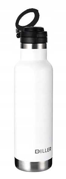 Sportowa butelka termiczna termos stal nierdzewna BIAŁA 580ml [2309]