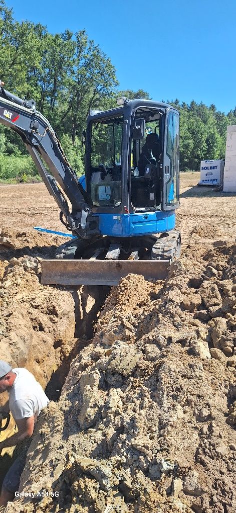 Ziemia prace ziemne Koparka 3.5t ziemia  Siana!!-kamień-piasek