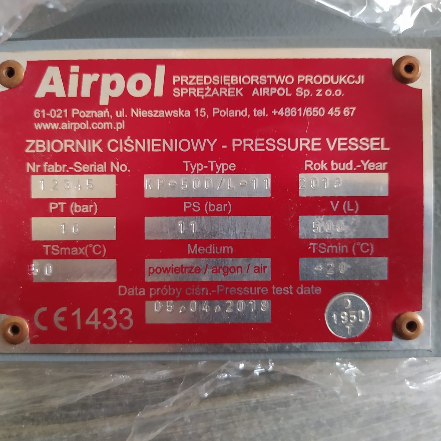 Kompresor śrubowy Airpol K7 500l