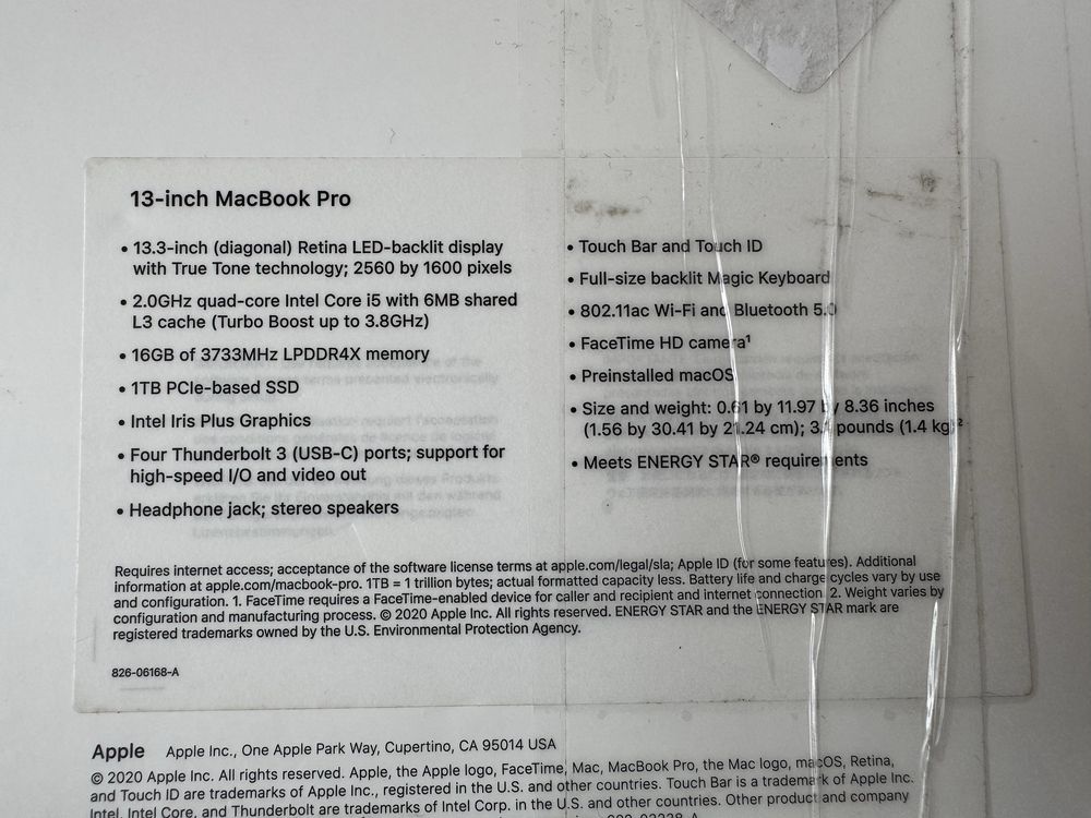 Продам MacBook Pro 13 Touch Bar Core i5, 16gb, 1TB
