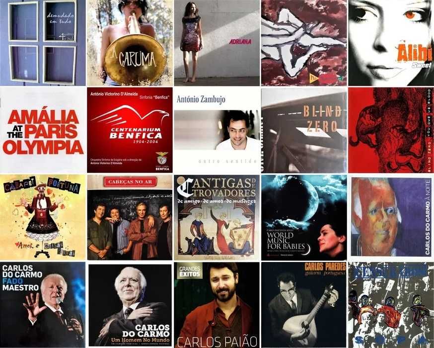 120 CDs - Música Portuguesa - Raros - Muito Bom Estado