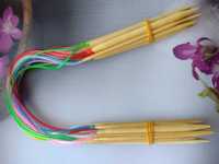 Набор бамбуковых круговых спиц для вязания 18 штук