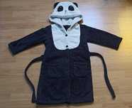 Szlafrok panda Carry 110/116 kaptur pasek guziki uszy ogonek