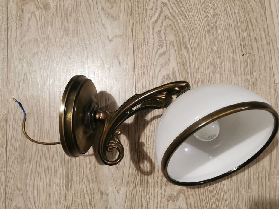 Lampa kinkiet retro stare złoto