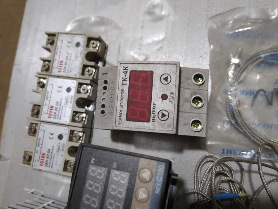 Терморегулятор BERM REX-C100.  /  SSR-60 DA (60A) Твердотельное реле