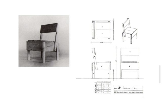 Krzeslo, fotel Enzo Mari