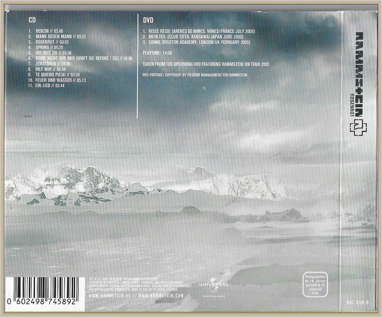 Rammstein – Rosenrot (CD + DVD) {Limited Edition)