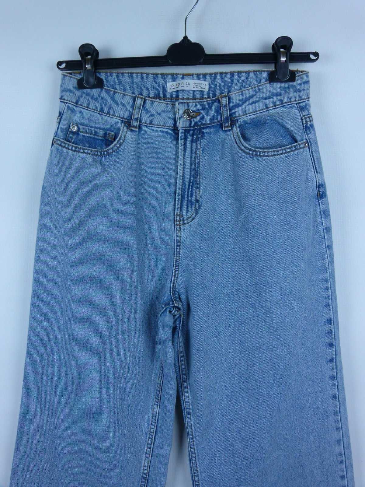 Denim jeans szerokie proste spodnie 12 / 40