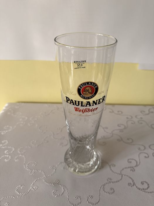 Szklanka Kufel Paulaner Weißbier 0.5l Duża Kolekcjonerska Vintage