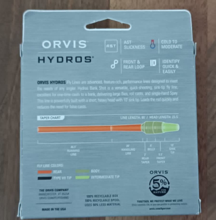 Linka muchową ORVIS HYDROS WF-9-F/S7