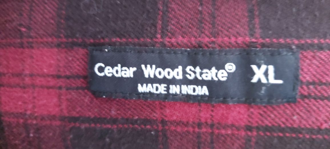 Koszula męska młodzieżowa  w kratę stójka XL Cedar Wood State