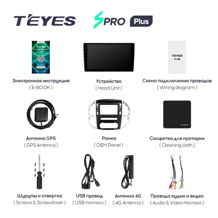 Штатная магнитола Teyes SPRO Plus Mercedes Vito 3 (2014-2020) Android