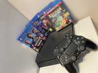 PlayStation 4 Slim | 2 pady | 4 gry