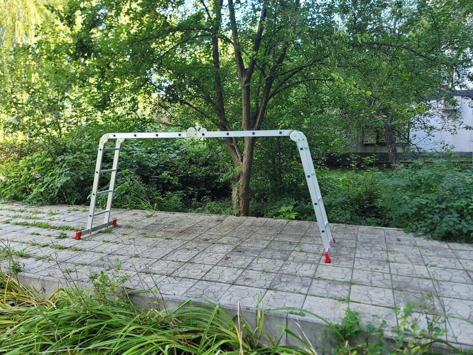 Лестница 4,7м Драбина Трансформер Алюминиевая 4×4 ступеней Новая