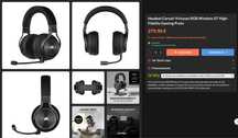 Headset gamer de alta fidelidade VIRTUOSO RGB WIRELESS XT