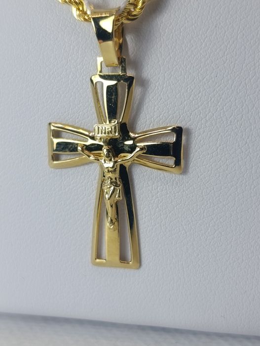 Złoty krzyżyk złoto próby 585° 14k