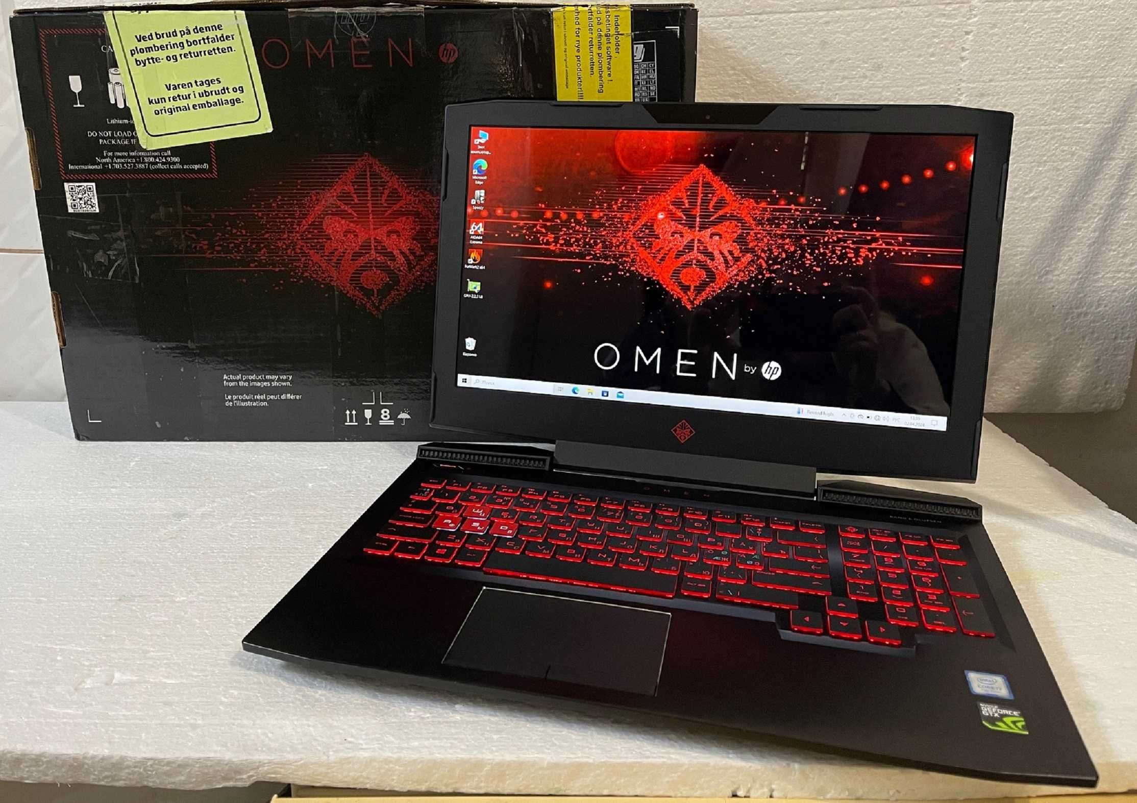 Игровой ТОП "HP OMEN 15" (Core i7 7700HQ) + 16 DDR4 + Видео GTX (4 ГБ)