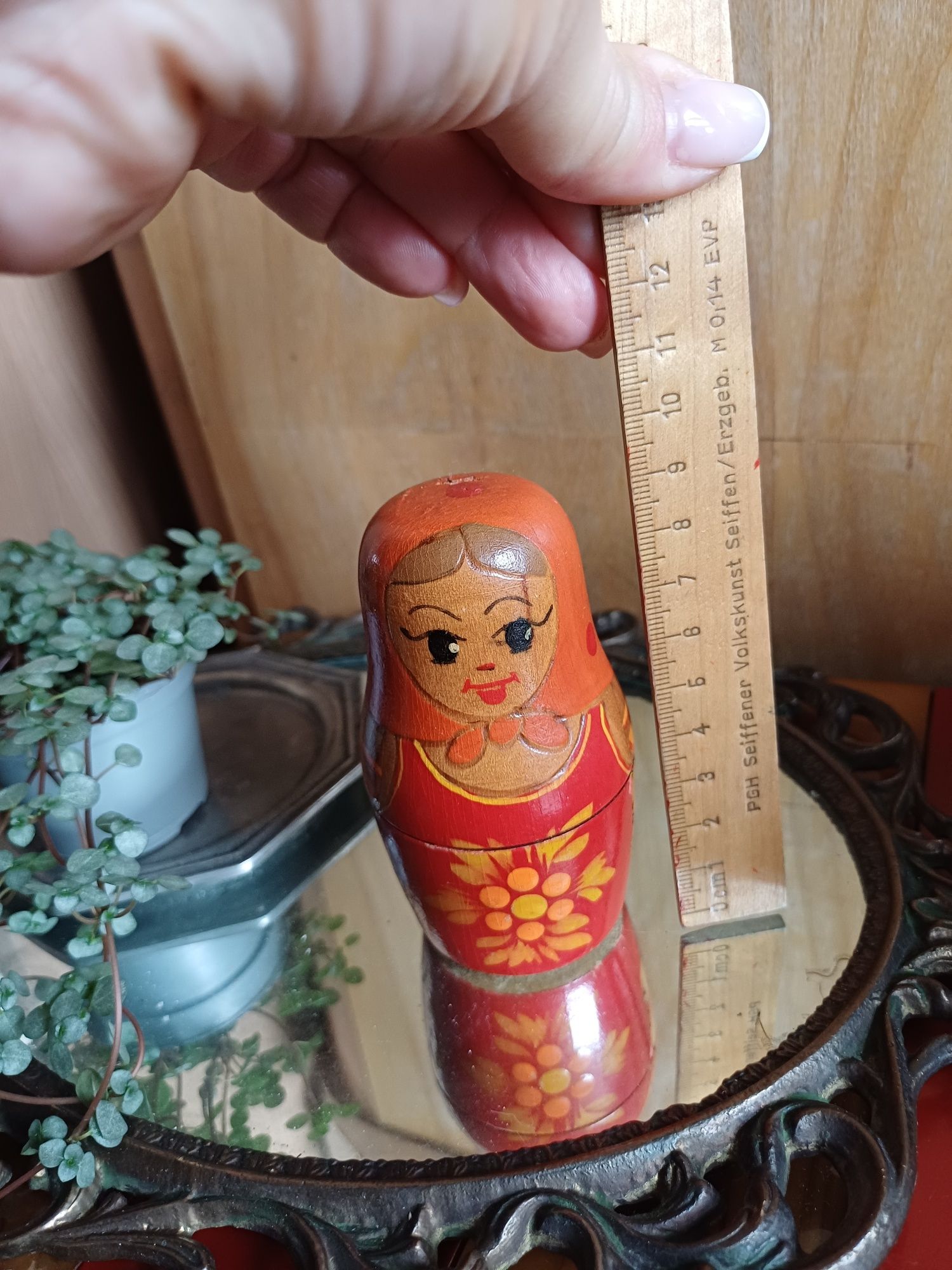 Matrioszka drewniana babuszka lalka stara zabawki prl vintage