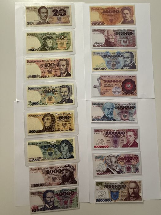 Ekskluzywna kolekcja banknotow PRL