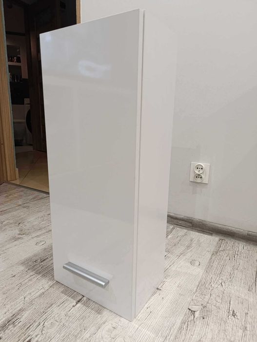 Szafka łazienkowa wisząca, biały połysk, jak NOWA !!!