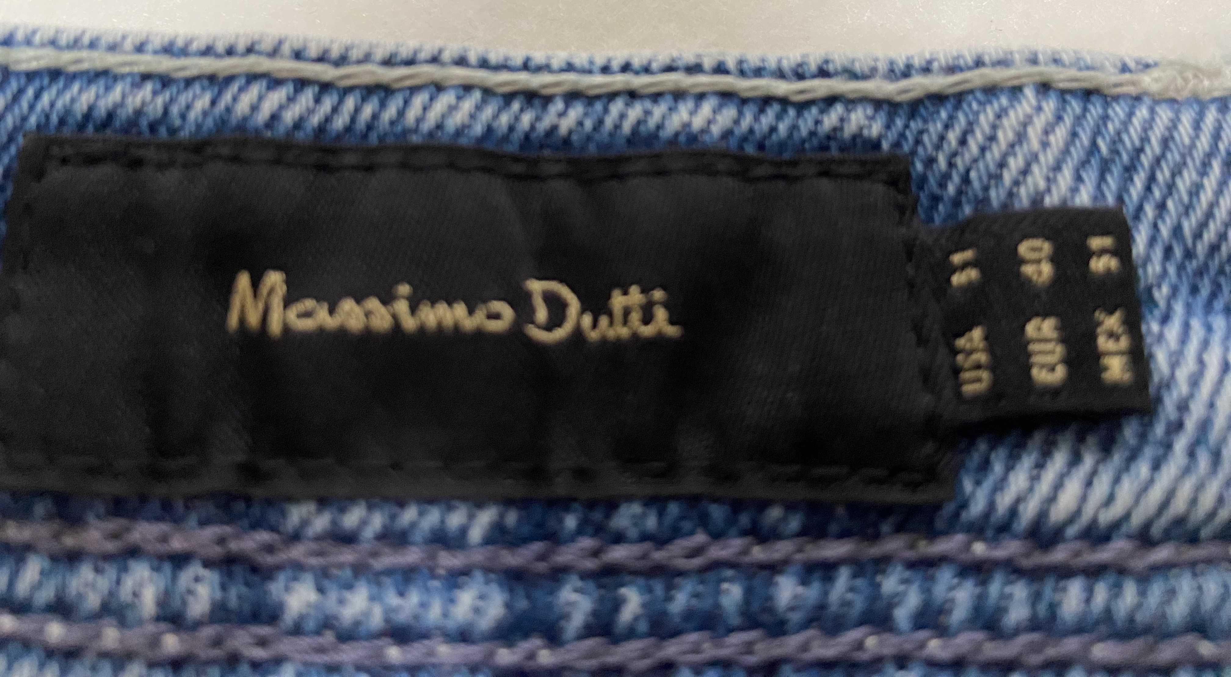 Calças Massimo Dutti Ganga Azul Claro Tamanho 40 Slim Fit Novas