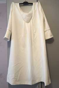 Молочное нарядное платье 42 р Л