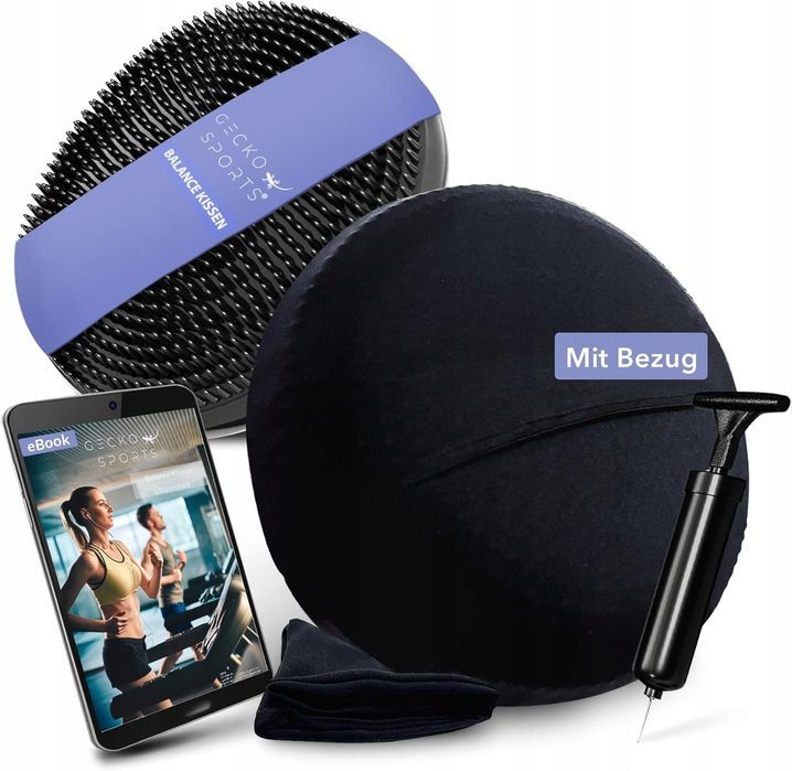 Poduszka Fitness na Siedzenie Sensomotoryczna 33cm czarna