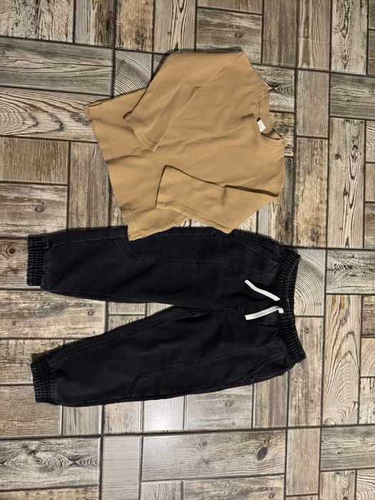 Комплек джинси джогери і реглан  104 -110 reserved /h&m