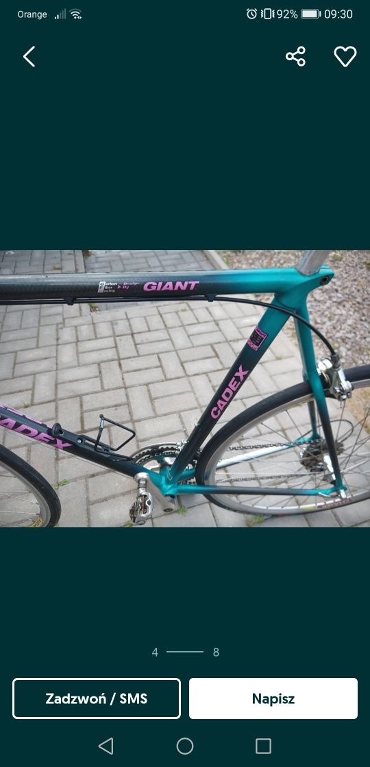 Rower szosowy Giant Cadex CFR karbonowy shimano kolarzówka