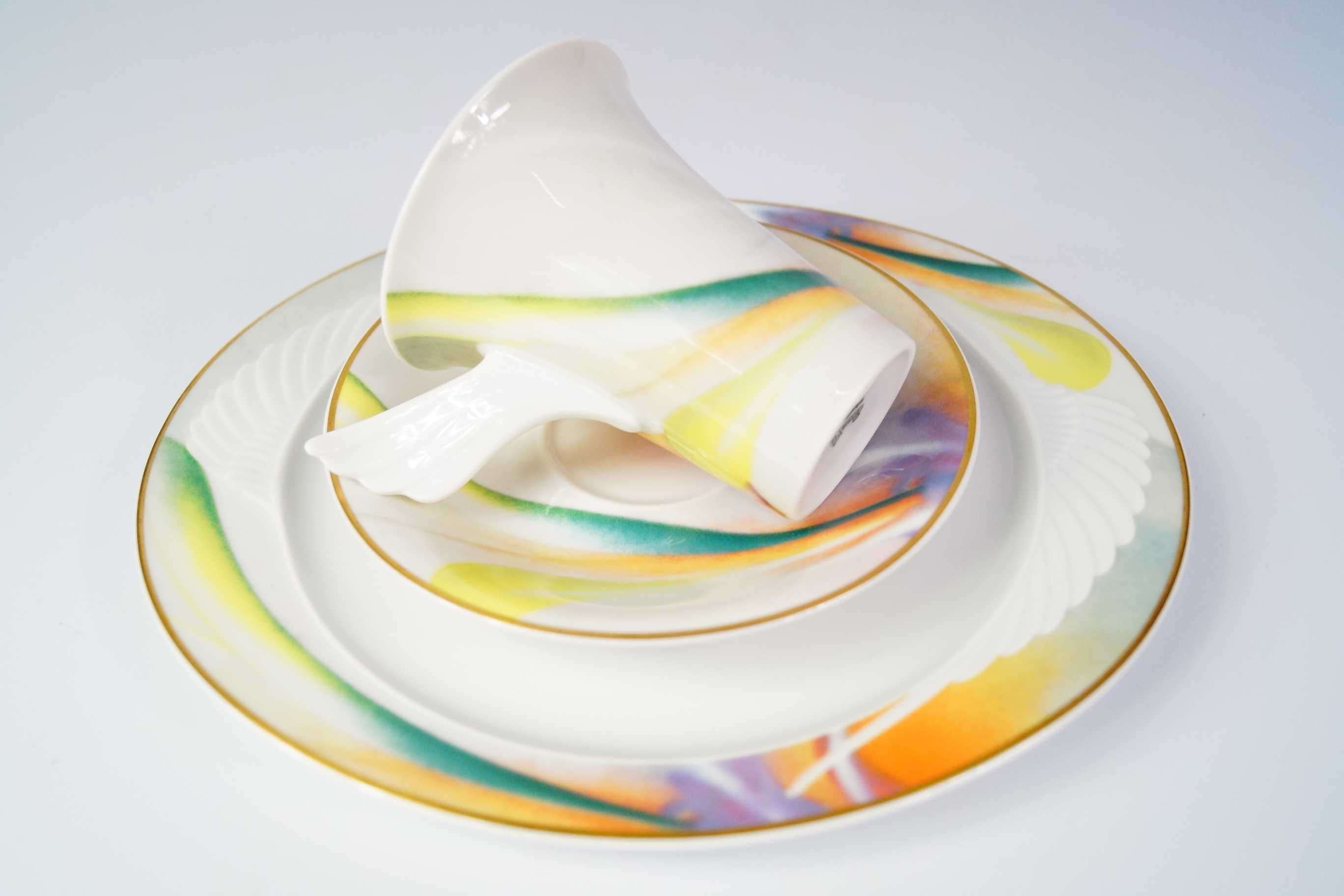Rosenthal Mythos Versace filiżanka trio zestaw śniadaniowy kawa