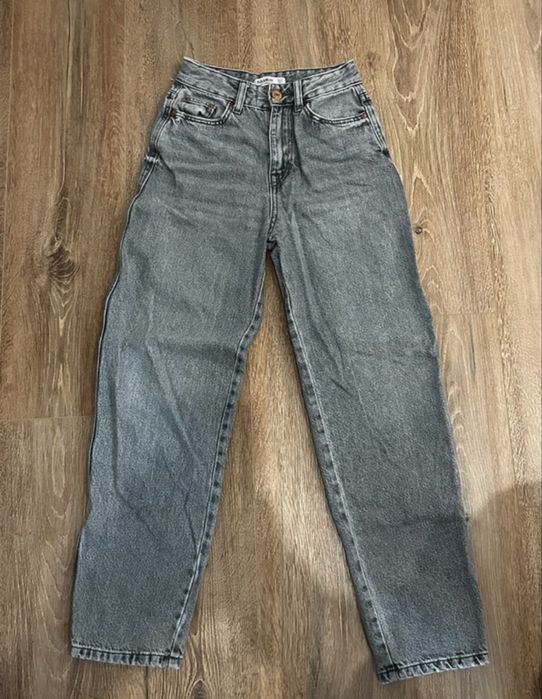 jeansy szare pull&bear rozmiar 32/xxs